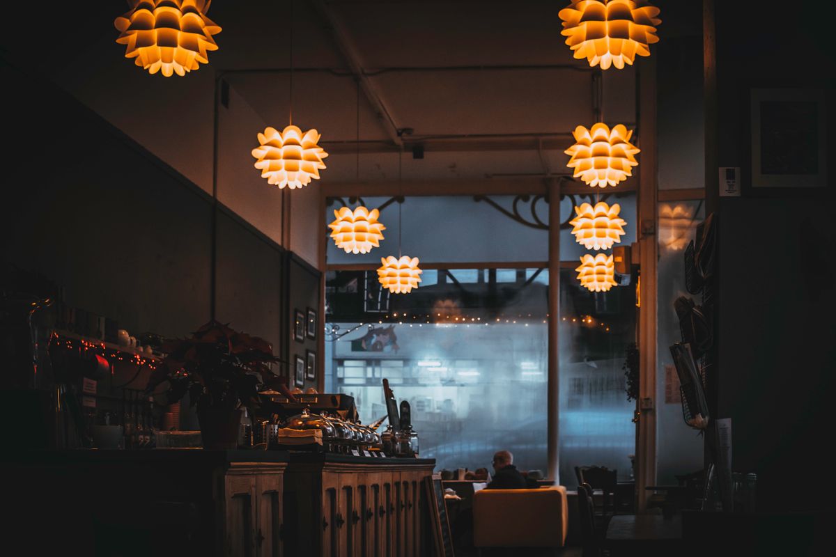 Restaurant interior, illustrative photograph